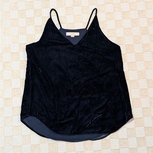 LOFT Women's Navy Blue Velvet Cami Top Size Medium